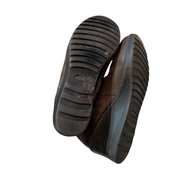 Keen Boots Womens 10 Ankle Chukka Booties 1015112 Casual Brown Leather Pull On - Picture 8 of 9